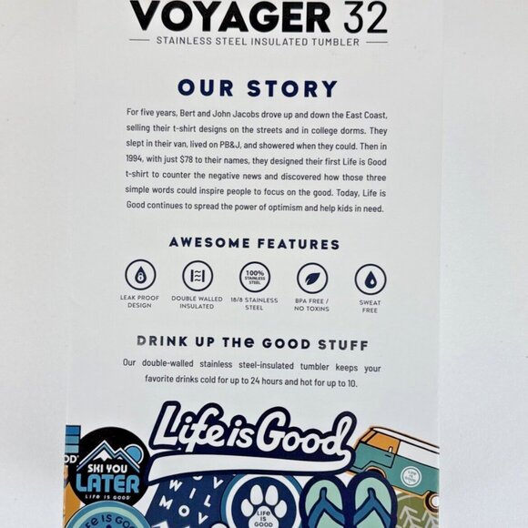 Life is Good Voyager 32 oz Namaste Tumbler - Picture 5 of 7